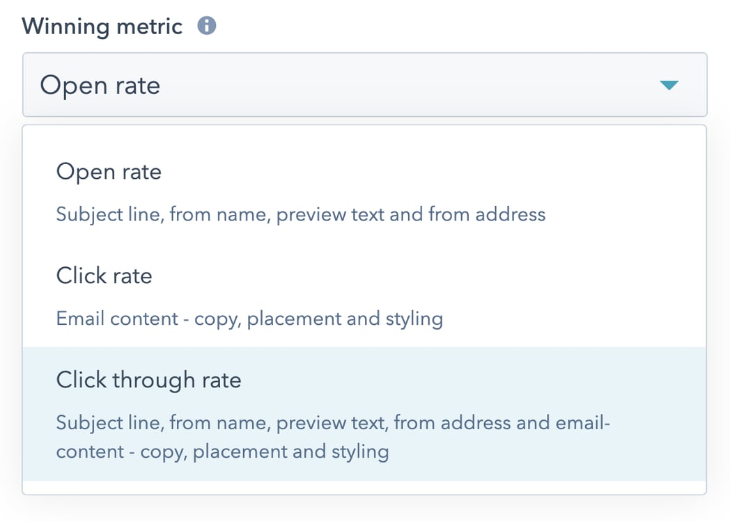 Winning metric