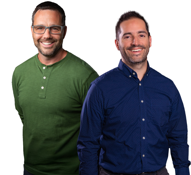 Co-hosts Tony and Jamie 
