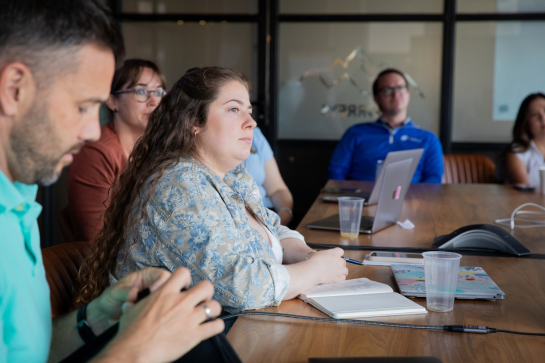 our team in a strategy session