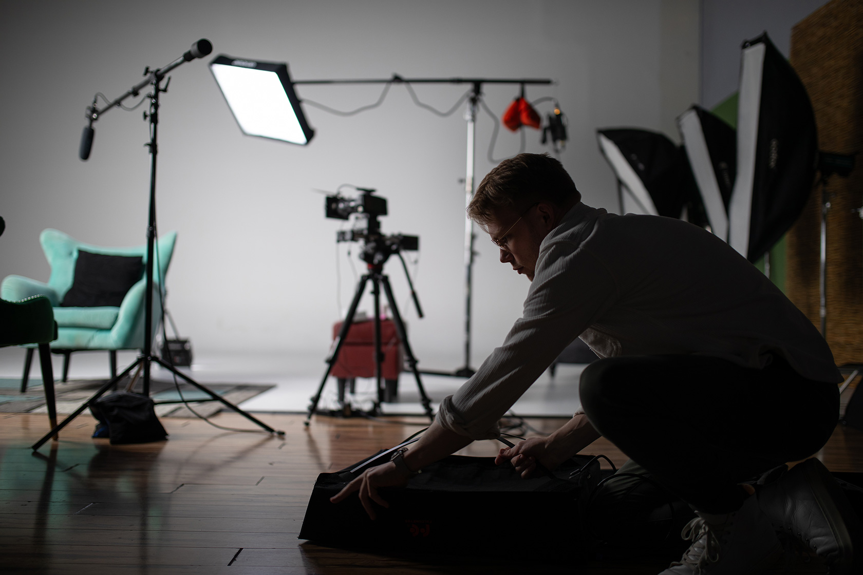 Male creative photographer