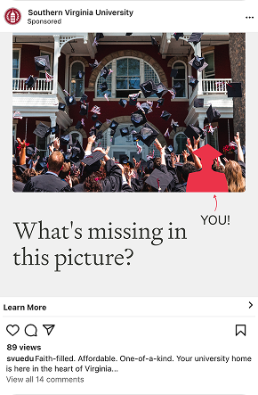 SVU square news feed ad