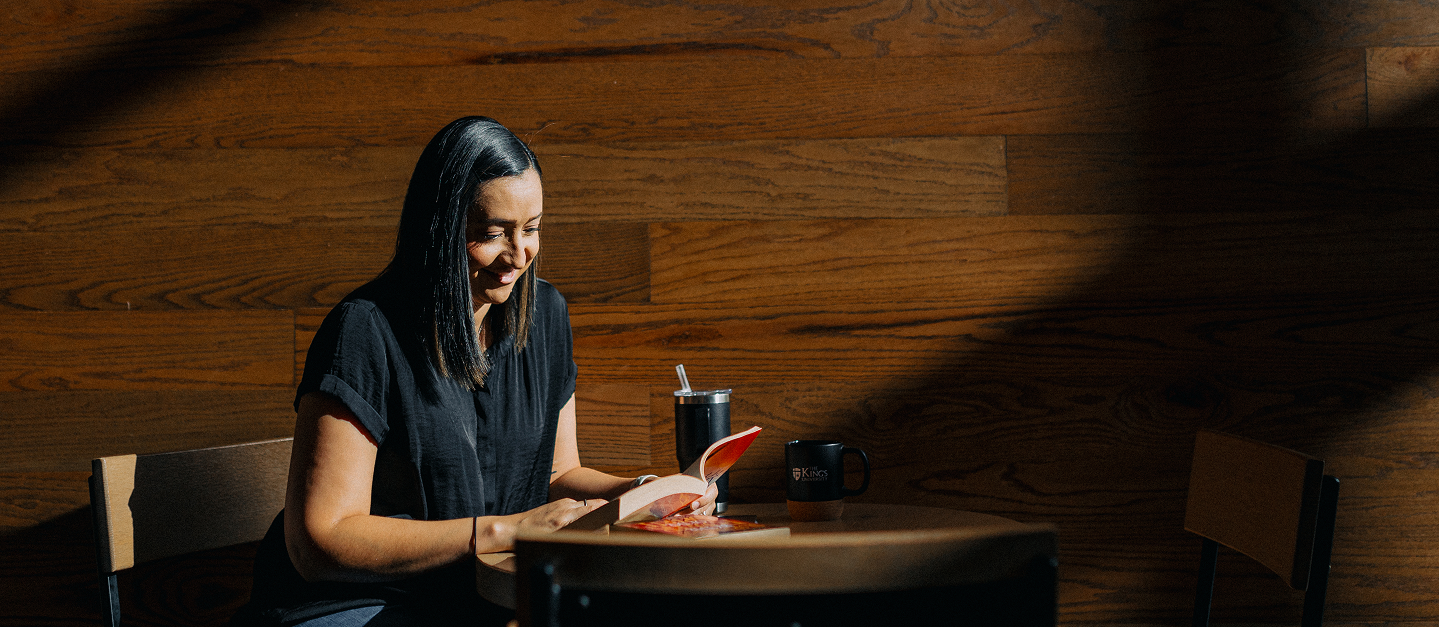 woman reading a book